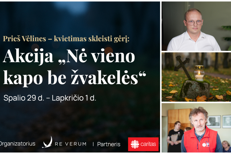 Caritas kviečia jungtis į akciją „Nė vieno kapo be žvakelės“: skelbiame jų dalijimo dienas ir vietas